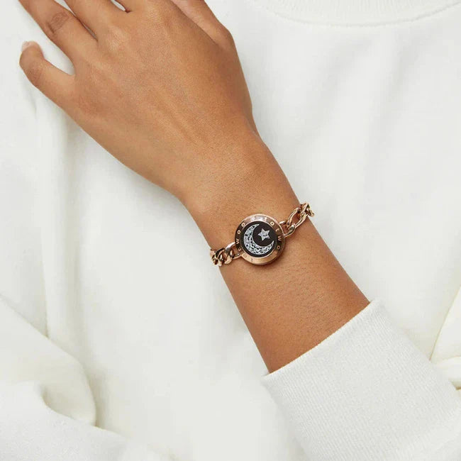 Figaro Chain Svart & Roséguld | Toucharmband