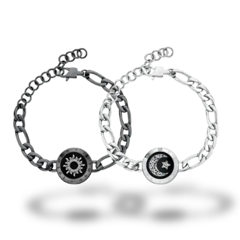 Figaro Chain Svart & Silver | Toucharmband