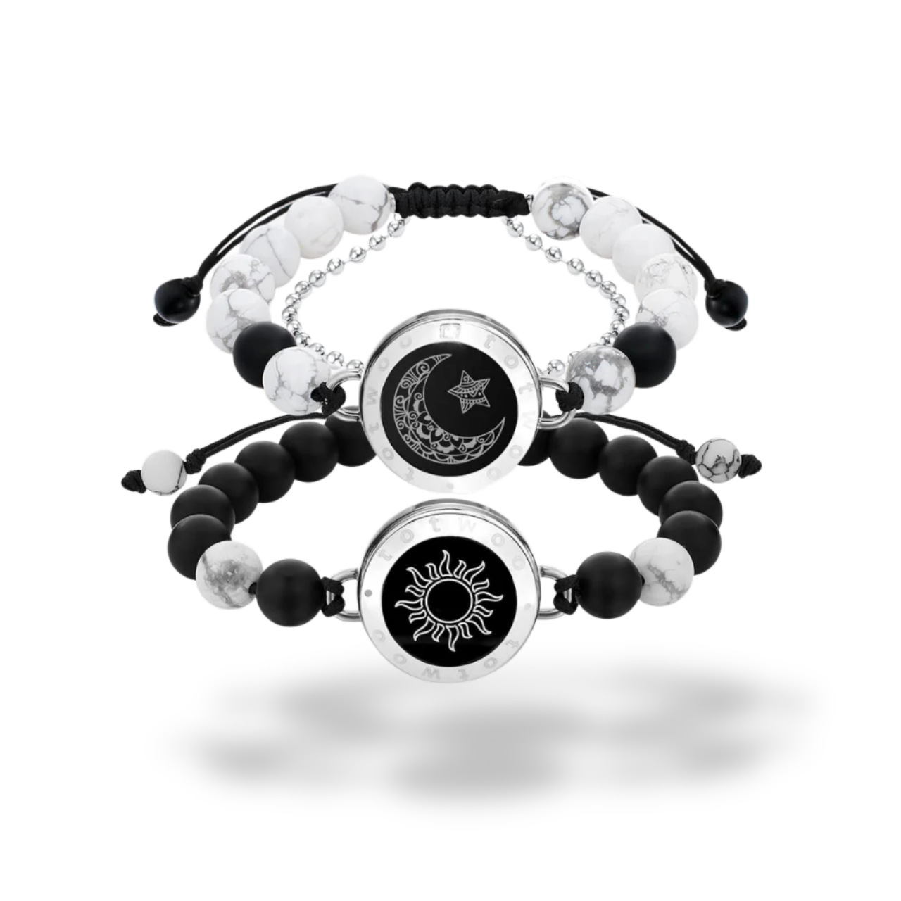 Soulmate Svart & Vit agat | Toucharmband