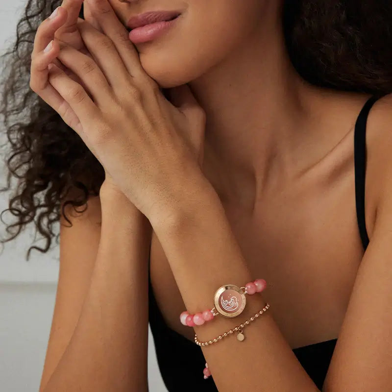 Soulmate Svart agat & Rosa persisk jade | Toucharmband