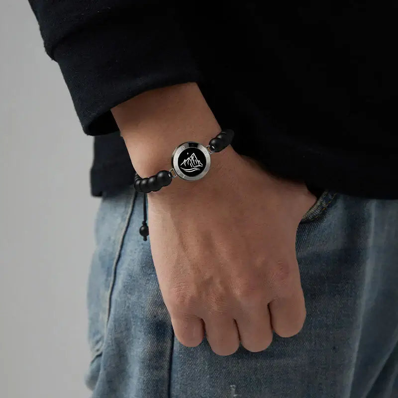 Soulmate Svart agat & Rosa persisk jade | Toucharmband